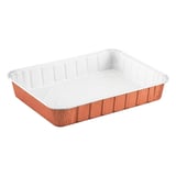 CONTENITORI LACCATI  1190 ML 22,7x17,7x3,6 CM RAME ALLUMINIO (100 UNITÀ)