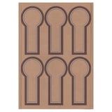 100 FOGLI ETICHETTE ALLUNGATE   Ø 6x12,5 CM KRAFT (1 UNITÀ)