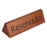 SEGNAPOSTO "RESERVADO/RESERVED"   15x4,4x4,4 CM LEGNO (10 UNITÀ)