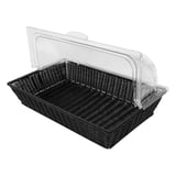 CESTA SIMILE VIMINI CON CUPOLA GN 1/1   NERO PP (1 UNITÀ)