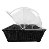 CESTA SIMILE VIMINI CON CUPOLA GN 1/1   NERO PP (1 UNITÀ)