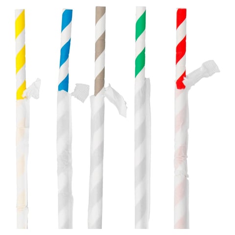 CANNUCCE PIEGHEVOLE A STRISCE IMBUSTATI PAPER  Ø0,60x23 CM COLORI VARIE CARTA (3000 UNITÀ)