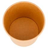 CONTENITORI CON COPERCHI  360 ML - 12 oz 300 + 18 PE G/M2 Ø 9/7,3x8,6 CM NATURALE KRAFT (250 UNITÀ)
