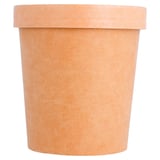 CONTENITORI CON COPERCHI  480 ML - 16 oz 320 + 18 PE G/M2 Ø 9,8/7,5x10 CM NATURALE KRAFT (250 UNITÀ)