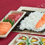 SCATOLE SUSHI BIONIC  22x9x2 CM NATURALE BAGASSA (800 UNITÀ)