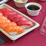 SCATOLE SUSHI BIONIC  16,5x11,5x1,5 CM NATURALE BAGASSA (1000 UNITÀ)