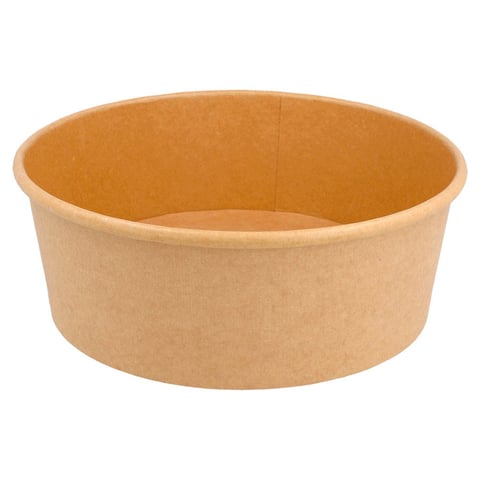 INSALATIERI  1300 ML - 43,3 oz 320 + 18 PE G/M2 Ø 18,4/16x6,6 CM NATURALE KRAFT (300 UNITÀ)