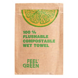 SALVIETTE FLUSHABLE KRAFT FEEL GREEN  50 G/M2 6,8x10 CM BIANCO CELLULOSA (1200 UNITÀ)