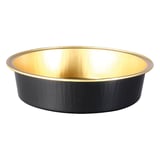 RECIPIENTI PASTICCERIA  215 ML Ø11,8x3 CM ORO NERO ALLUMINIO (100 UNITÀ)