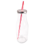 BOTTIGLIA + COPERCHIO + CANNUCCIA WAKI GLASS 440 ML Ø 6,8x19 CM TRASPARENTE CRISTAL (48 UNITÀ)