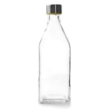 BOTTIGLIA + TAPPO ACCIAIO WAKI GLASS 1 L Ø 8,8x25,8 CM TRASPARENTE CRISTAL (12 UNITÀ)