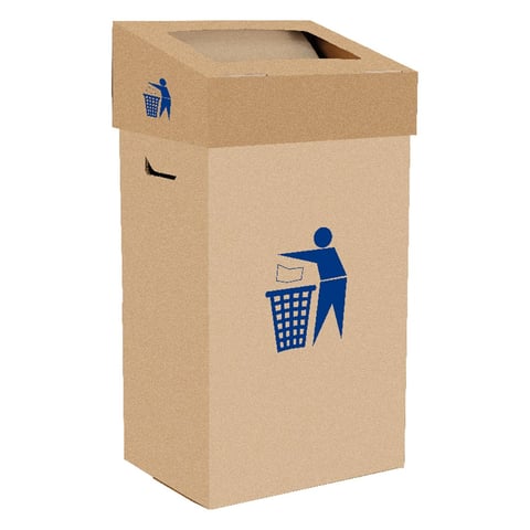 15 PATTUMIERE + COPERCHI  75 L 37,3x27,3x72 CM MARRONE KRAFT (1 UNITÀ)