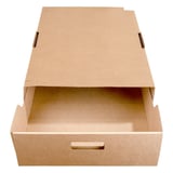 VASSOI "TRAITEUR" GRANDE + COPRIVASSOIO  400 G/M2 45,5x34x11,5 CM AVANA KRAFT (25 UNITÀ)