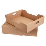 VASSOI "TRAITEUR" GRANDE + COPRIVASSOIO  400 G/M2 45,5x34x11,5 CM AVANA KRAFT (25 UNITÀ)