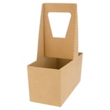 PORTABICCHIERI, 2 POSTI THEPACK  18x8x24 CM NATURALE CARTONE A MICROCANALI (200 UNITÀ)
