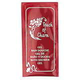 BUSTINE GEL DOCCIA 'TOUCH OF CHARM' 10 ML 5x10 CM BORDEAUX PET (1000 UNITÀ)