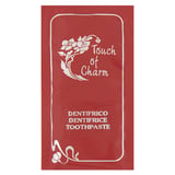 BUSTINE DENTIFRICIO 'TOUCH OF CHARM' 3 ML 4,5x8 CM BORDEAUX (500 UNITÀ)