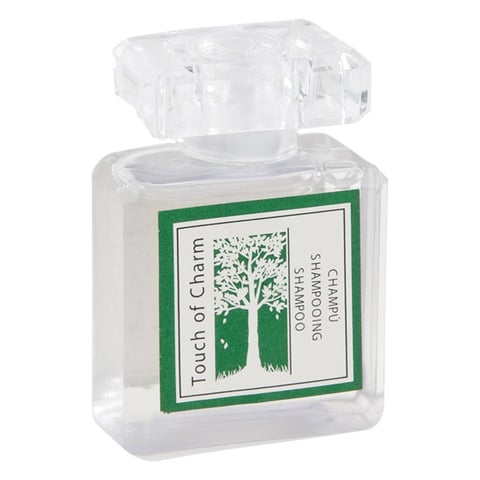 BOTTIGLIETTE SHAMPOO 'TOUCH OF CHARM' 30 ML 2,7x2,7x4,6 CM TRASPARENTE PLASTICA (500 UNITÀ)
