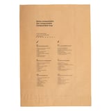 SACCHETTI COMPOSTABILI  8 L 70 G/M2 26+14x35 CM NATURALE KRAFT (500 UNITÀ)
