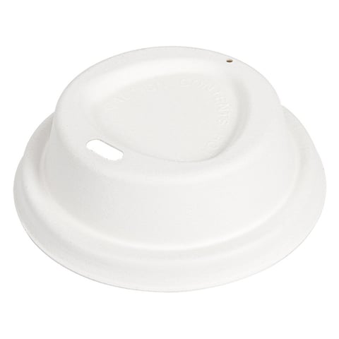 COPERCHI PER BICCHIERI DA CAFFÈ 240 ML BIONIC  Ø 8 CM BIANCO BAGASSA (1000 UNITÀ)