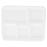 VASSOI 5 SCOMPARTI BIONIC  26,5x21,5x2,5 CM BIANCO BAGASSA (500 UNITÀ)
