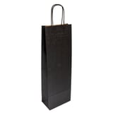 SACCHETTI SOS CON MANICI 1 BOTTIGLIA  100 G/M2 14+8x40 CM NERO KRAFT (250 UNITÀ)