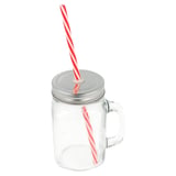 SET 4 BARATTOLI+CANNUCCIA CON BASE WAKI GLASS 450 ML Ø 8x13 CM TRASPARENTE CRISTAL (6 UNITÀ)