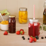 SET 4 BARATTOLI+CANNUCCIA CON BASE WAKI GLASS 450 ML Ø 8x13 CM TRASPARENTE CRISTAL (6 UNITÀ)