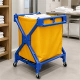 CARRELLO PORTABIANCHERIA PIEGHEVOLE ARROW  71x66x95 CM BLU PLASTICA (1 UNITÀ)