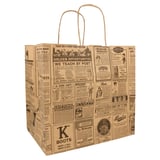 SACCHETTI CON MANICI "TRAITEUR" 'TIMES' 80 G/M2 26+17x24 CM NATURALE KRAFT (250 UNITÀ)