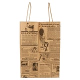 SACCHETTI CON MANICI "TRAITEUR" 'TIMES' 80 G/M2 26+17x24 CM NATURALE KRAFT (250 UNITÀ)