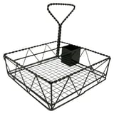 CESTINO "CADDY" QUADRATo   25x25x24 CM NERO METAL (1 UNITÀ)