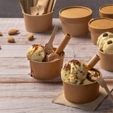 COPPETTA GELATI  120 ML 210 + 18 PE G/M2 Ø7,7x4,7 CM MARRONE CARTONE (2000 UNITÀ)