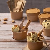 COPPETTA GELATI  180 ML 250 + 18 PE G/M2 Ø 8,7x5,2 CM MARRONE CARTONE (2000 UNITÀ)