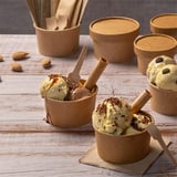 COPPETTA GELATI  240 ML 250 + 18 PE G/M2 Ø9,4x5,5 CM MARRONE CARTONE (2000 UNITÀ)