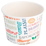 TERRINE 'PAROLE' 500 ML 280 + 18 PE G/M2 Ø11x8,2 CM BIANCO CARTONE (500 UNITÀ)