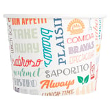 TERRINE 'PAROLE' 500 ML 280 + 18 PE G/M2 Ø11x8,2 CM BIANCO CARTONE (500 UNITÀ)