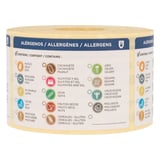 ETICHETTE ADESIVE ALLERGENI   7,5x5 CM CARTA (500 UNITÀ)