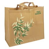 SACCHETTI RIUTILIZZABILI FEEL GREEN  80 G/M2 45+20x40 CM NATURALE SPUNBOND (50 UNITÀ)