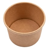 CONTENITORI CON COPERCHI  240 ML - 8 oz 300 + 18 PE G/M2 Ø9/7,5x6 CM NATURALE KRAFT (250 UNITÀ)