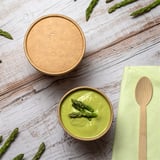 CONTENITORI CON COPERCHI  240 ML - 8 oz 300 + 18 PE G/M2 Ø9/7,5x6 CM NATURALE KRAFT (250 UNITÀ)