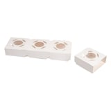 SUPPORTO UNIVERSALE PER BICCHIERE SNACKS  275 G/M2 8,5x8x3,5 CM BIANCO CARTONE (800 UNITÀ)