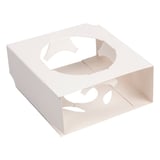 SUPPORTO UNIVERSALE PER BICCHIERE SNACKS  275 G/M2 8,5x8x3,5 CM BIANCO CARTONE (800 UNITÀ)