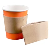 MANICHE PER TAZZA  240 ML - 8 oz 190 + 90 G/M2 11,2/9,5x5 CM NATURALE CARTONE (1000 UNITÀ)