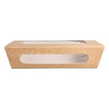 SCATOLE PER INSALATA CON FINESTRA  900 ML - 30 oz 391 G/M2 + PE 20x12x5 CM MARRONE CARTONE (200 UNITÀ)