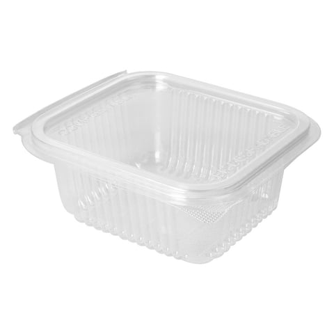 CONTENITORI CON COPERCHIO A CERNIERA  500 ML 13,5x12,5x5,6 CM TRASPARENTE PLA (600 UNITÀ)