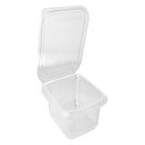 CONTENITORI CON COPERCHIO A CERNIERA  500 ML 13,5x12,5x5,6 CM TRASPARENTE PLA (600 UNITÀ)