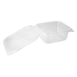 CONTENITORI CON COPERCHIO A CERNIERA  500 ML 13,5x12,5x5,6 CM TRASPARENTE PLA (600 UNITÀ)