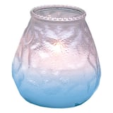 CANDELE IN BICCHIERE PERLATO 'MONARCH'  9,5x9,5 CM BIANCO KEROSENE (24 UNITÀ)