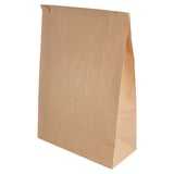 SACCHETTI SOS CON CHIUSURA CON FINESTRA  2500 G 60 G/M2 + 25µ OPP 15,5+7x24,2 CM NATURALE KRAFT (500 UNITÀ)